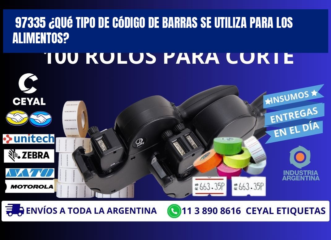 97335 ¿Qué tipo de código de barras se utiliza para los alimentos?