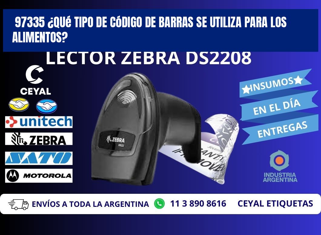 97335 ¿Qué tipo de código de barras se utiliza para los alimentos?