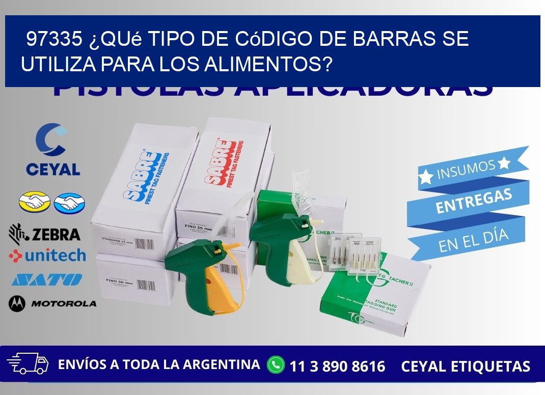 97335 ¿Qué tipo de código de barras se utiliza para los alimentos?