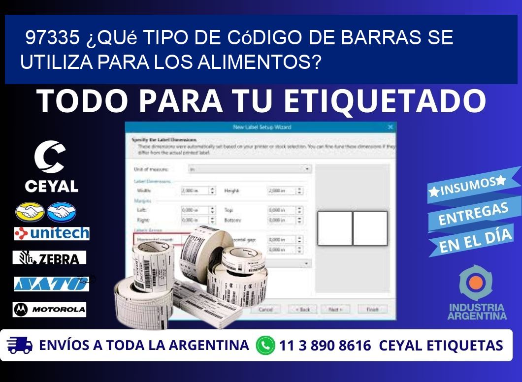 97335 ¿Qué tipo de código de barras se utiliza para los alimentos?