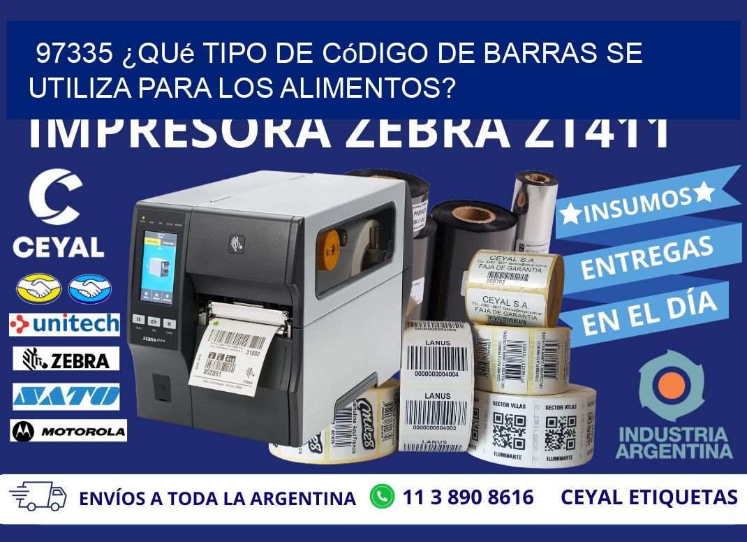 97335 ¿Qué tipo de código de barras se utiliza para los alimentos?