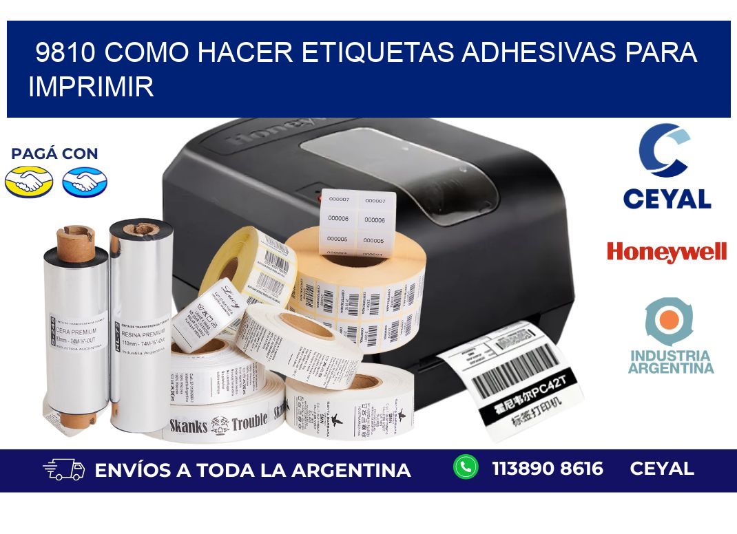 9810 Como hacer etiquetas adhesivas para imprimir