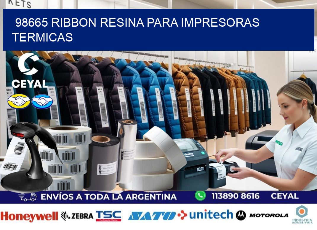 98665 ribbon resina para impresoras termicas