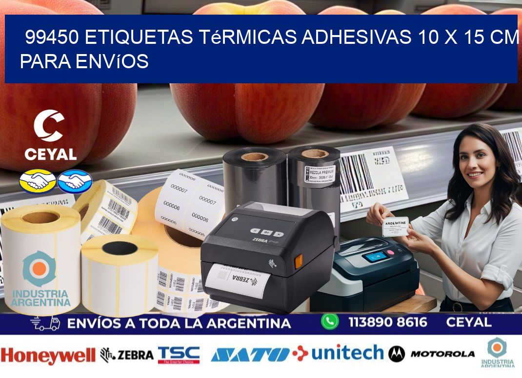 99450 Etiquetas Térmicas Adhesivas 10 x 15 cm para Envíos
