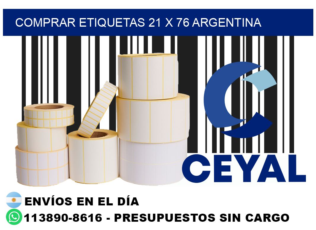 Comprar etiquetas 21 x 76 argentina