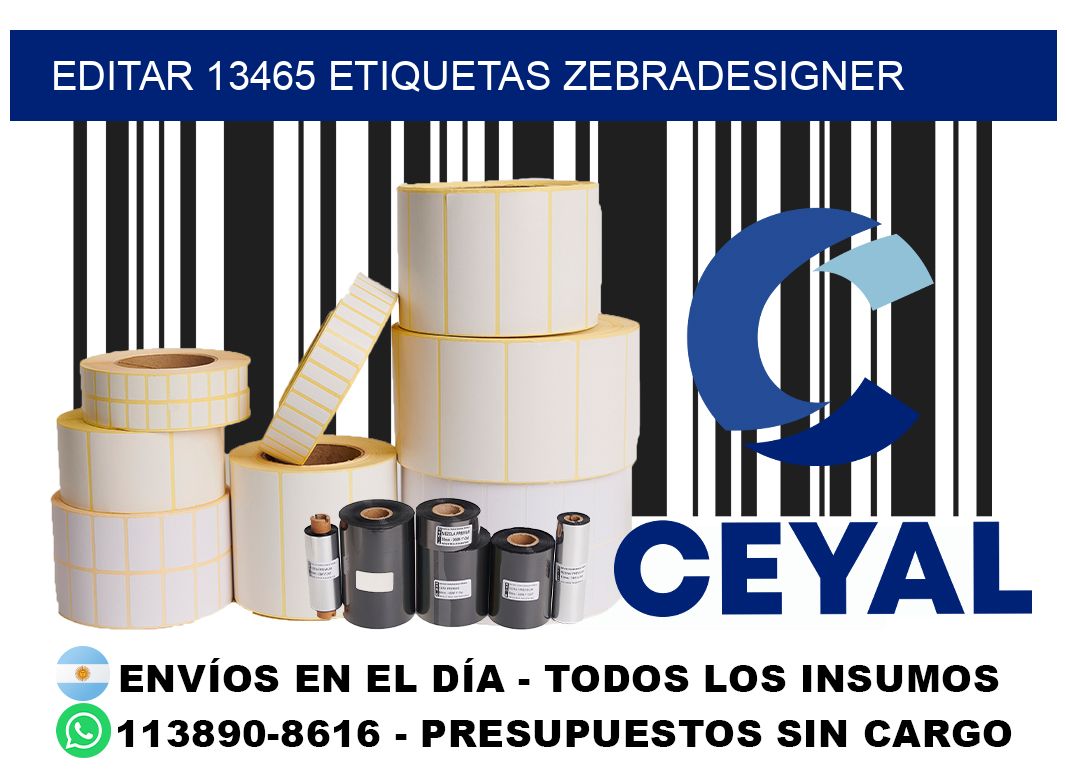 EDITAR 13465 ETIQUETAS ZEBRADESIGNER