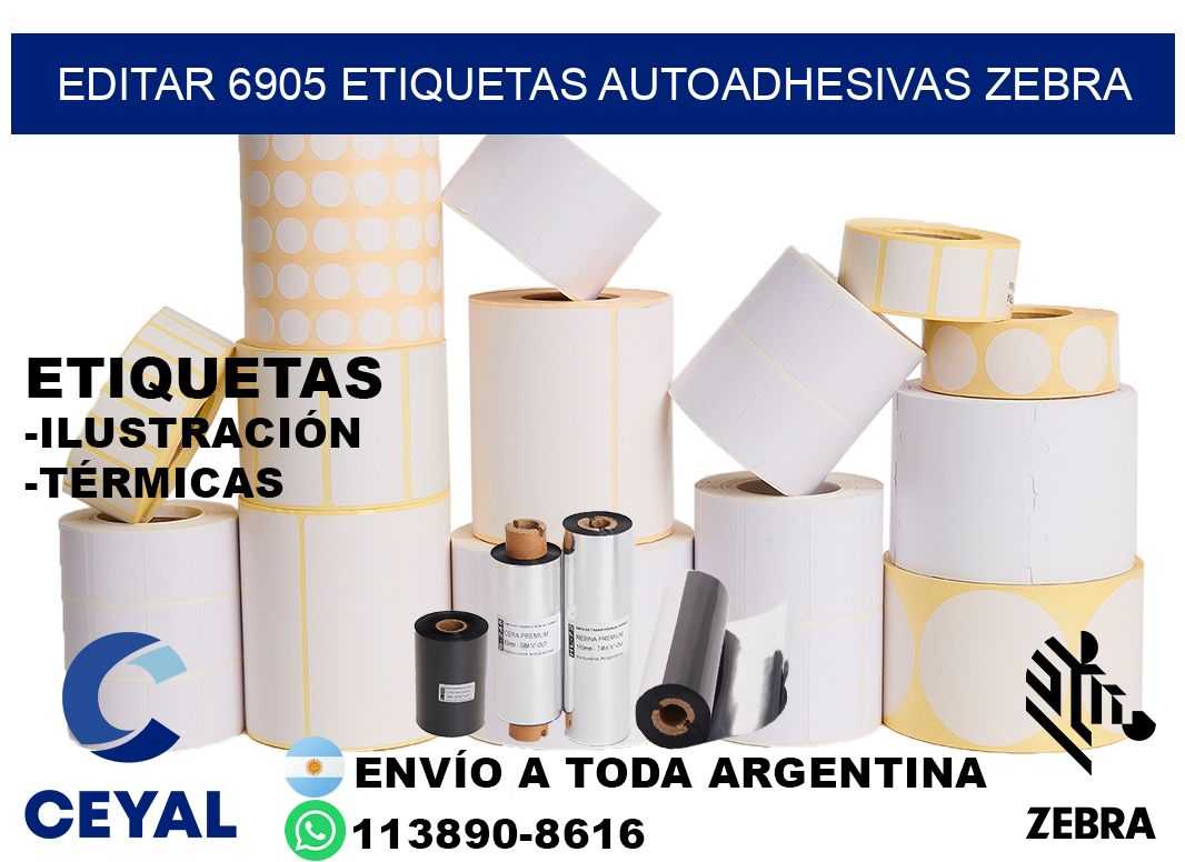 EDITAR 6905 ETIQUETAS AUTOADHESIVAS ZEBRA