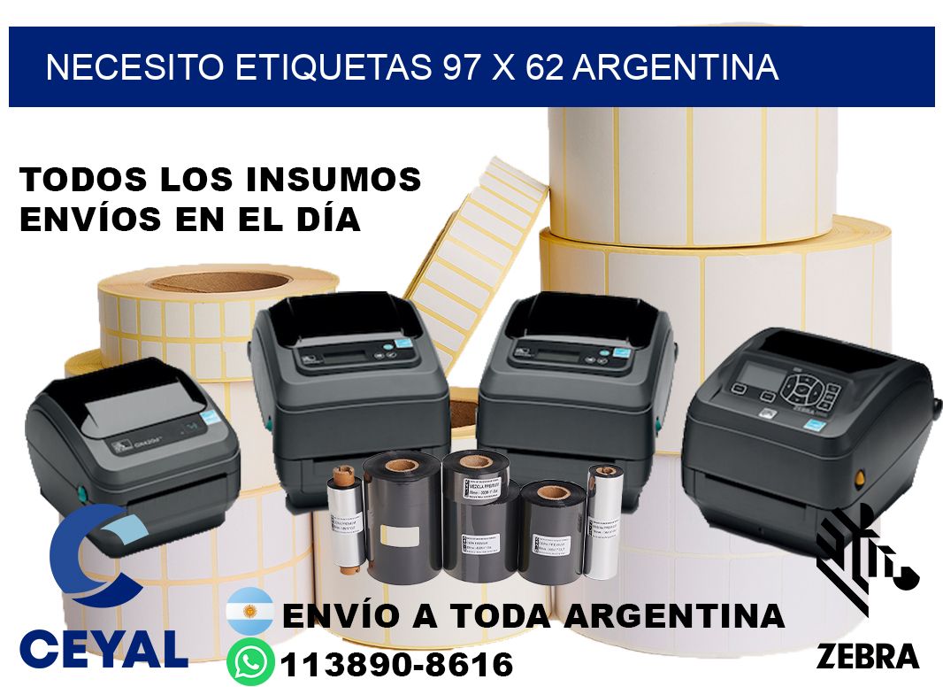 Necesito etiquetas 97 x 62 argentina