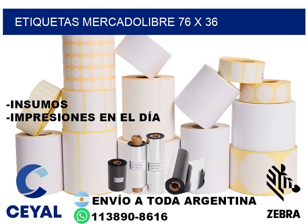 etiquetas mercadolibre 76 x 36
