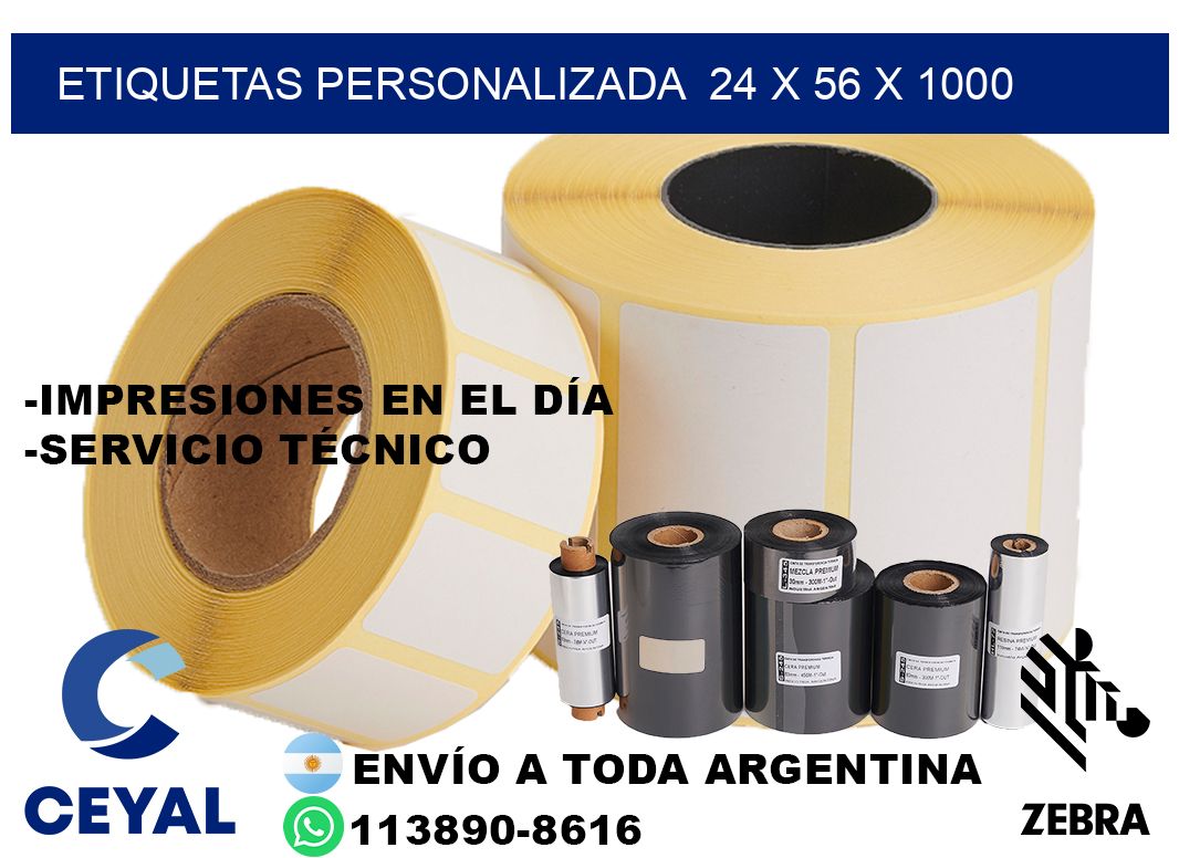 etiquetas personalizada  24 x 56 x 1000