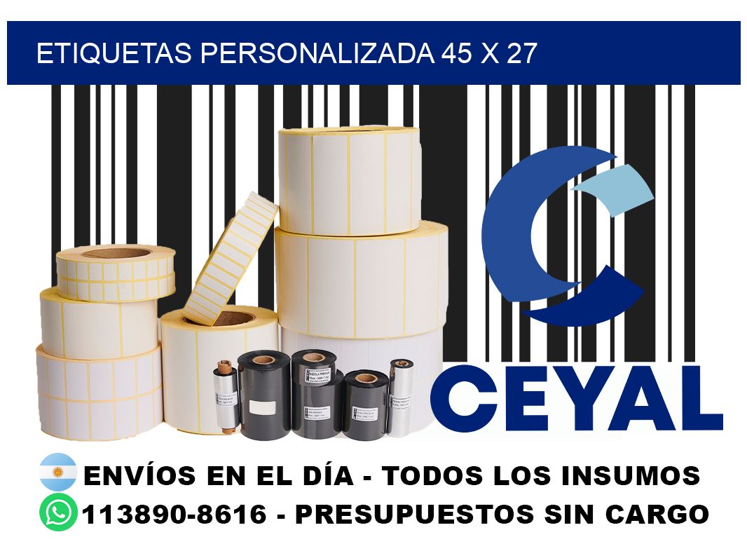 etiquetas personalizada 45 x 27