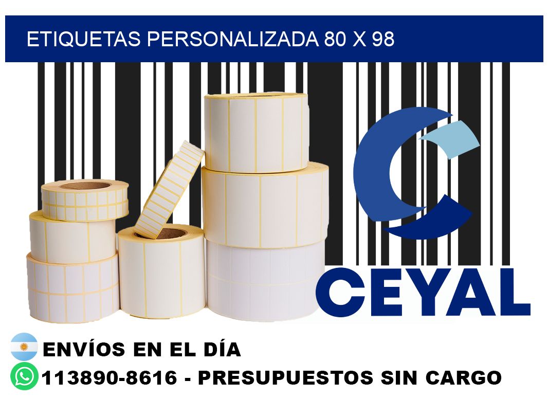 etiquetas personalizada 80 x 98
