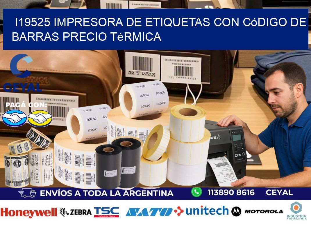 i19525 impresora de etiquetas con código de barras precio térmica
