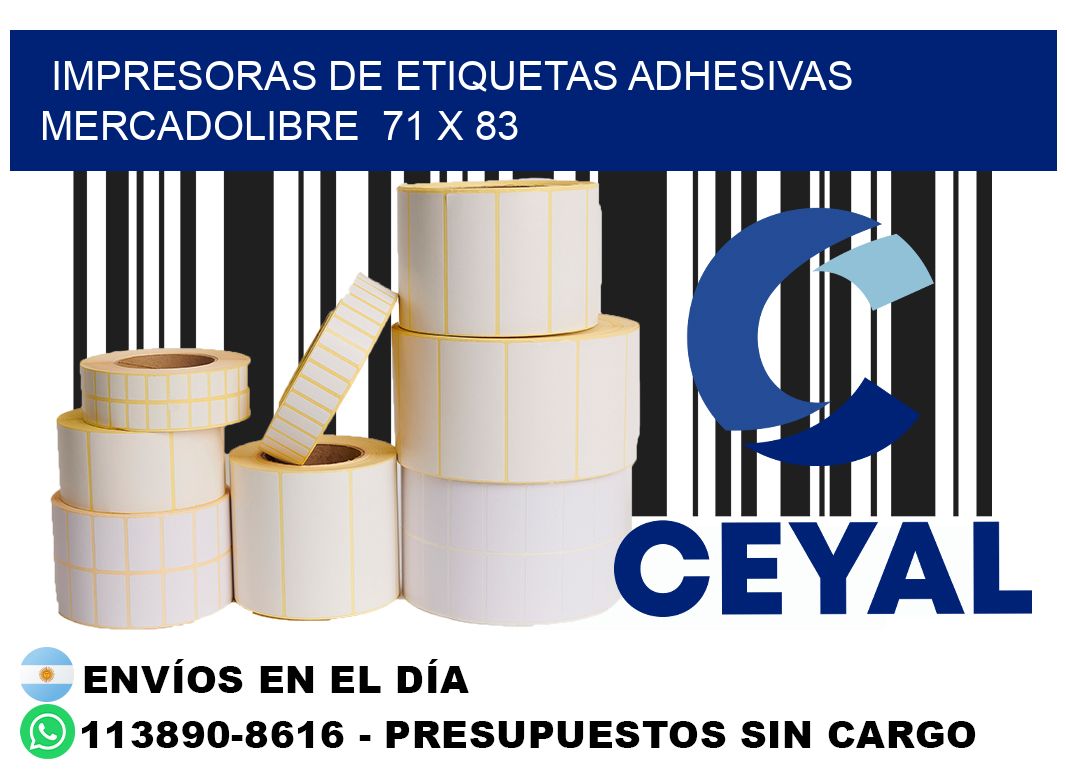 impresoras de etiquetas adhesivas mercadolibre  71 x 83