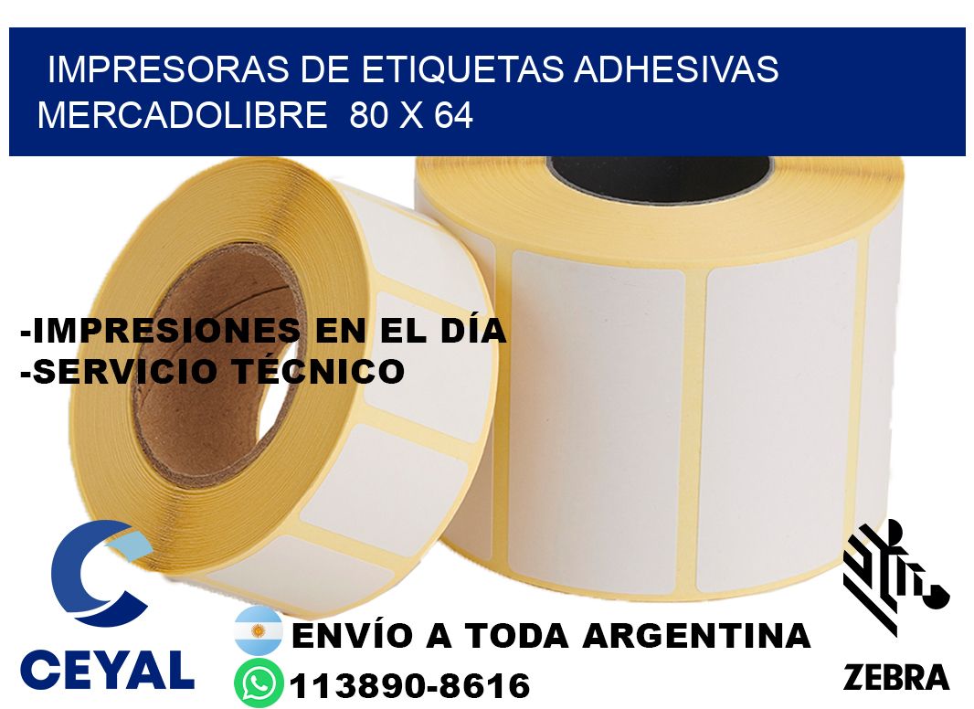 impresoras de etiquetas adhesivas mercadolibre  80 x 64