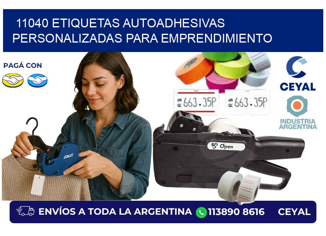11040 etiquetas autoadhesivas personalizadas para emprendimiento