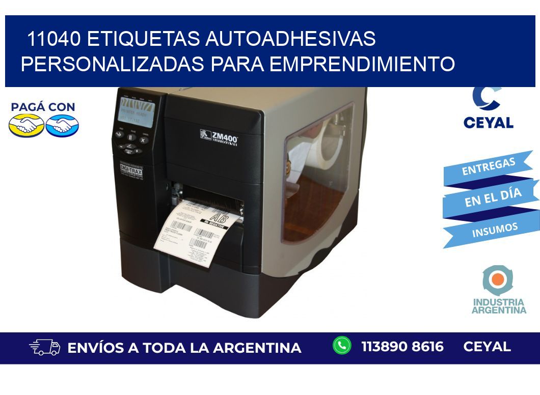 11040 etiquetas autoadhesivas personalizadas para emprendimiento