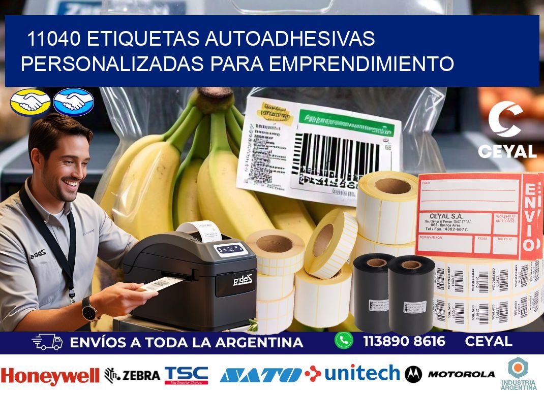11040 etiquetas autoadhesivas personalizadas para emprendimiento