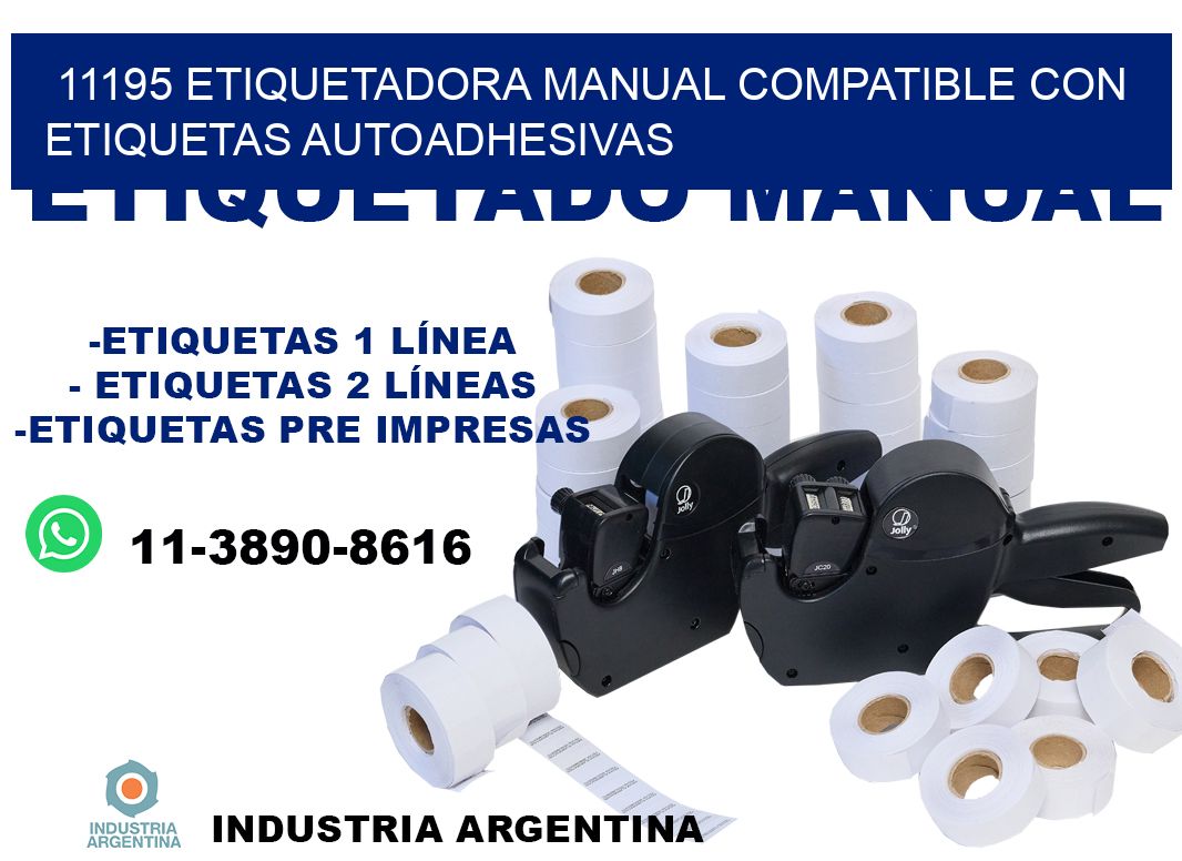 11195 etiquetadora manual compatible con etiquetas autoadhesivas