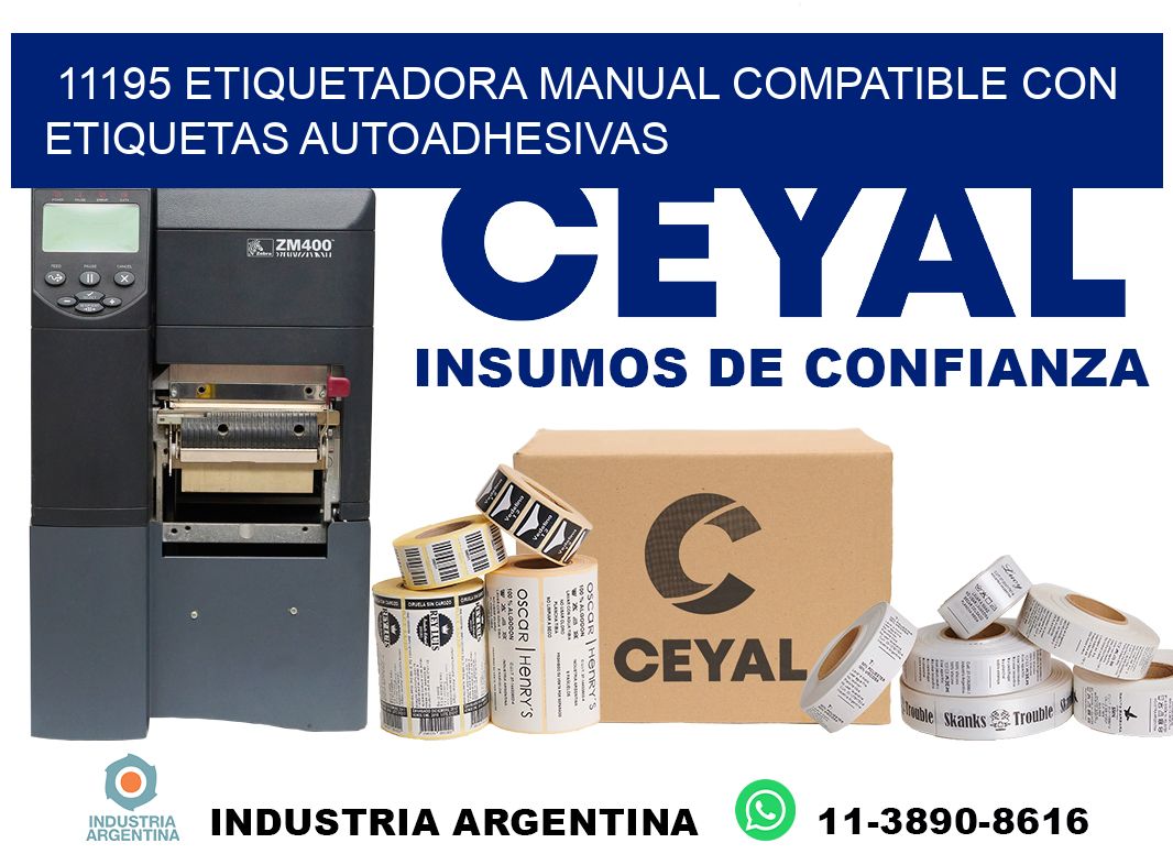 11195 etiquetadora manual compatible con etiquetas autoadhesivas