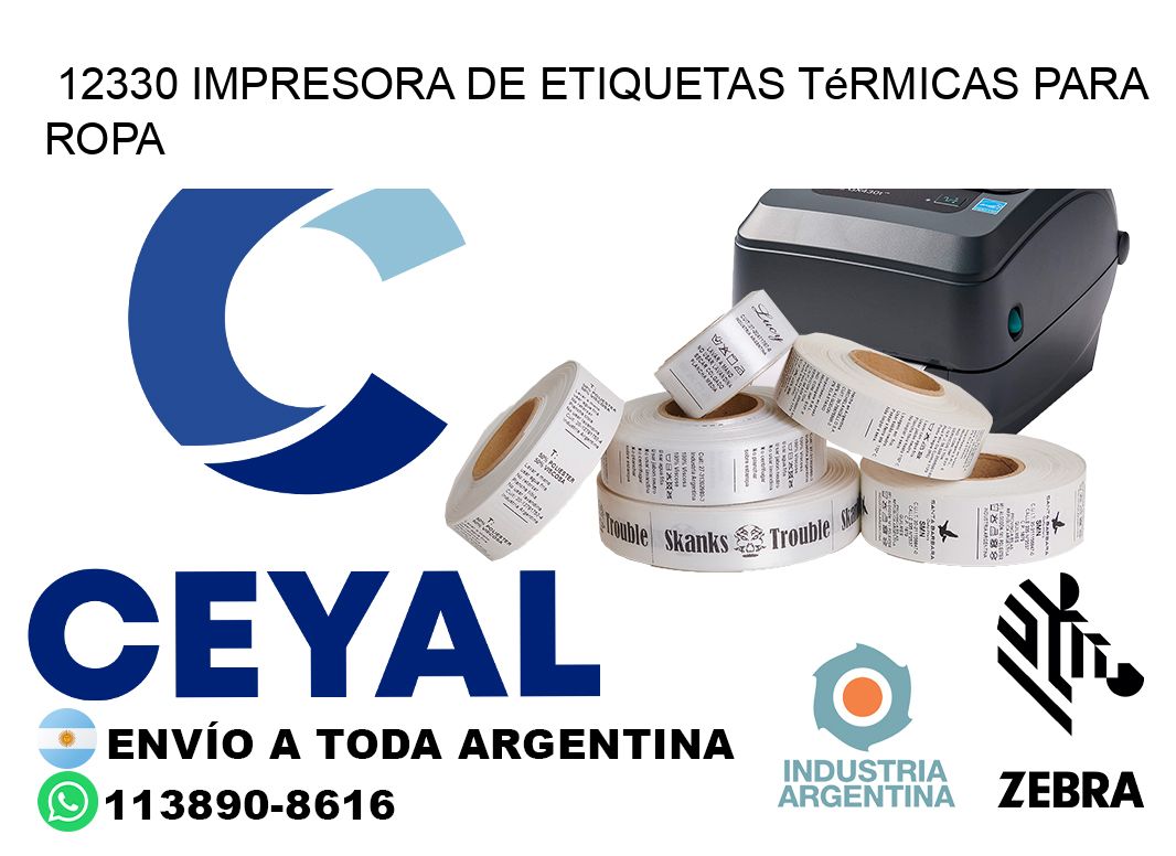 12330 impresora de etiquetas térmicas para ropa