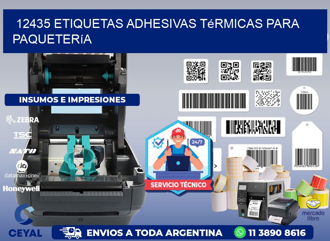12435 etiquetas adhesivas térmicas para paquetería