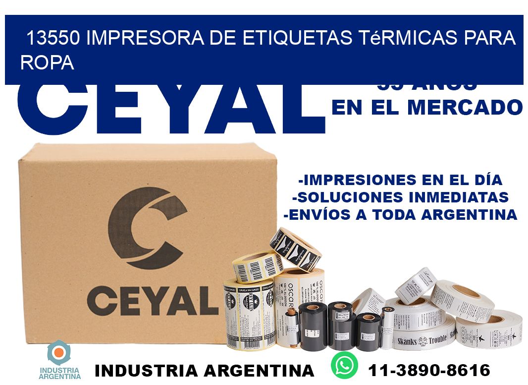 13550 impresora de etiquetas térmicas para ropa