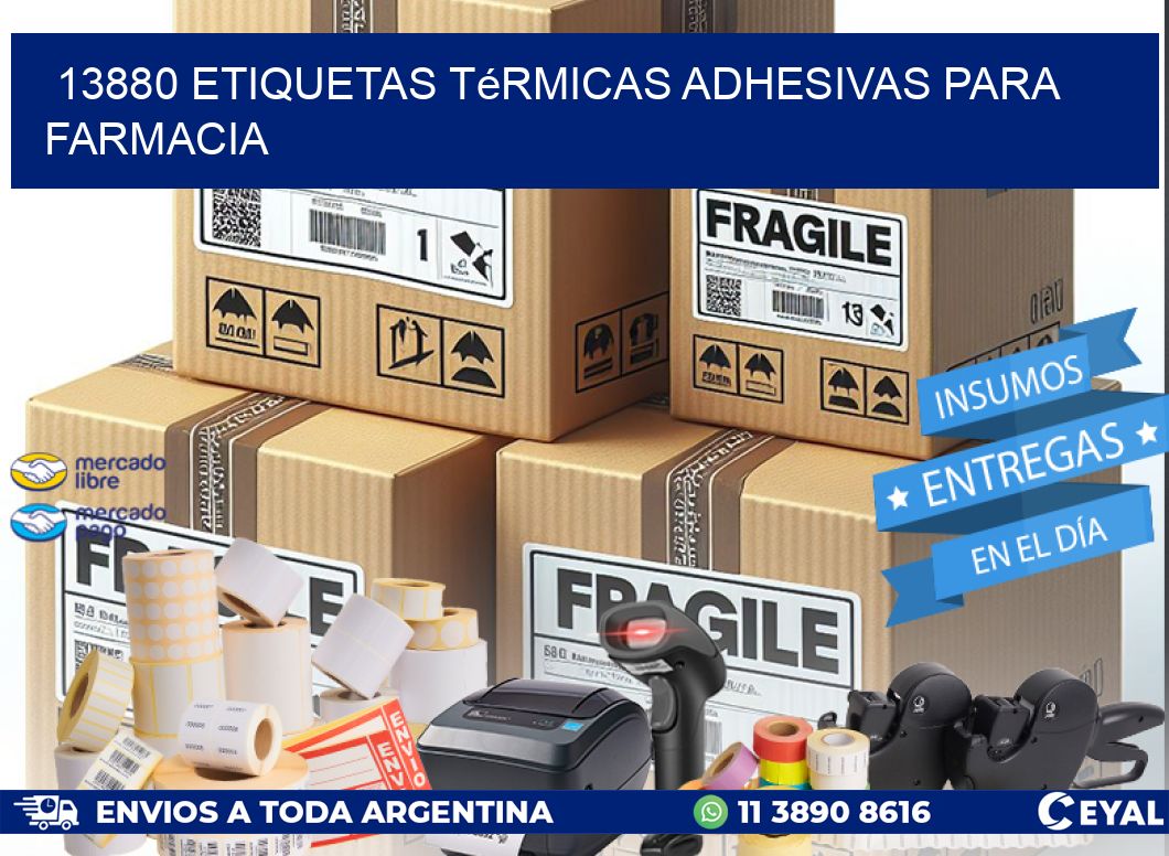 13880 etiquetas térmicas adhesivas para farmacia