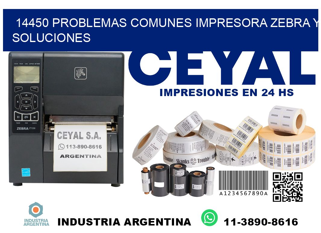 14450 problemas comunes impresora Zebra y soluciones
