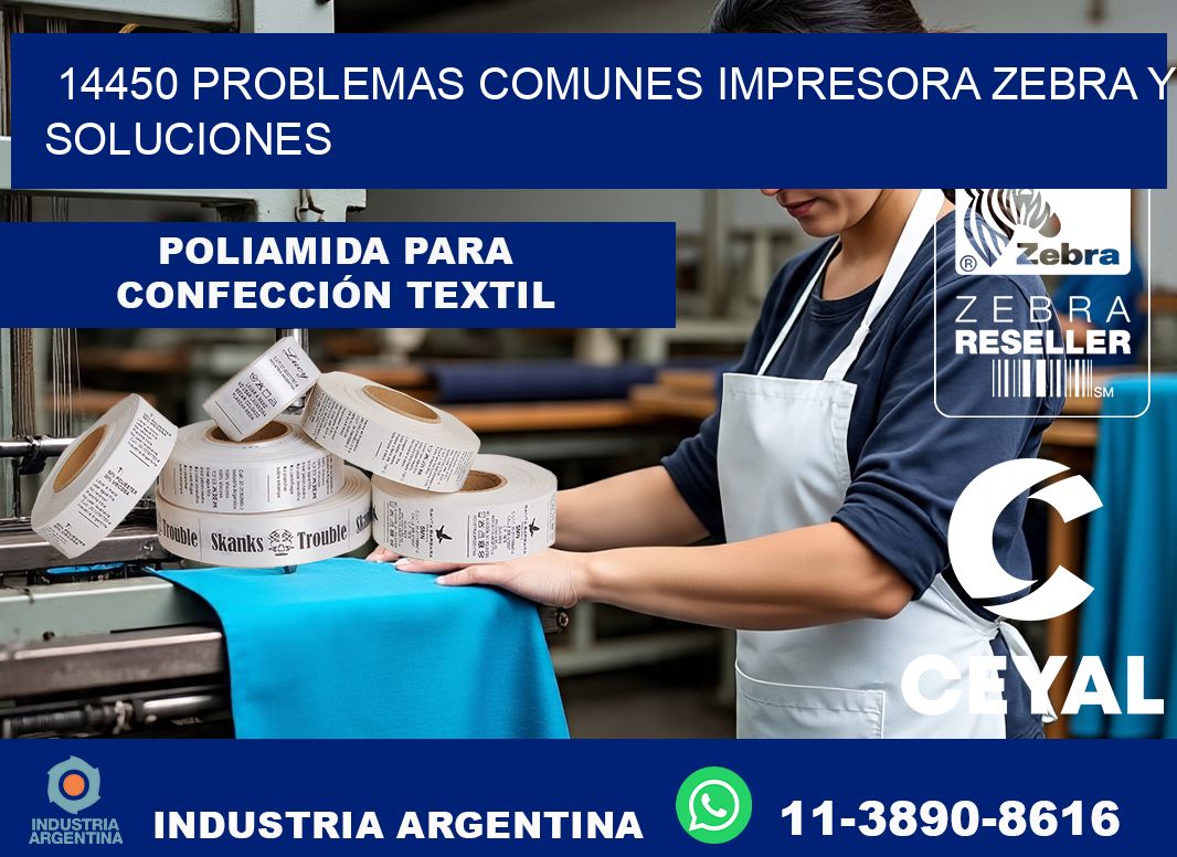 14450 problemas comunes impresora Zebra y soluciones