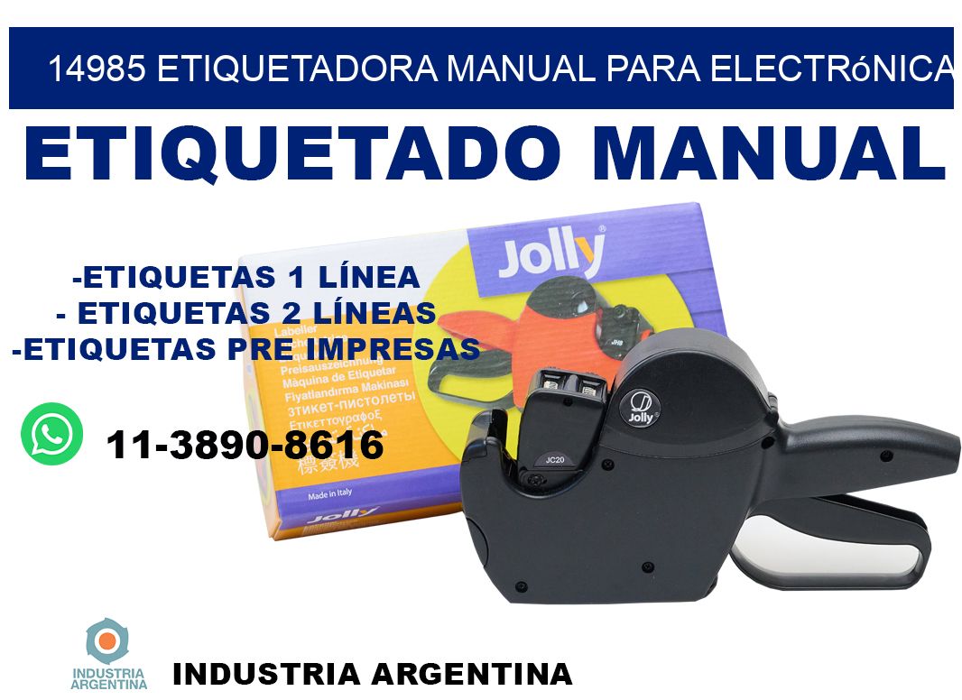14985 etiquetadora manual para electrónica