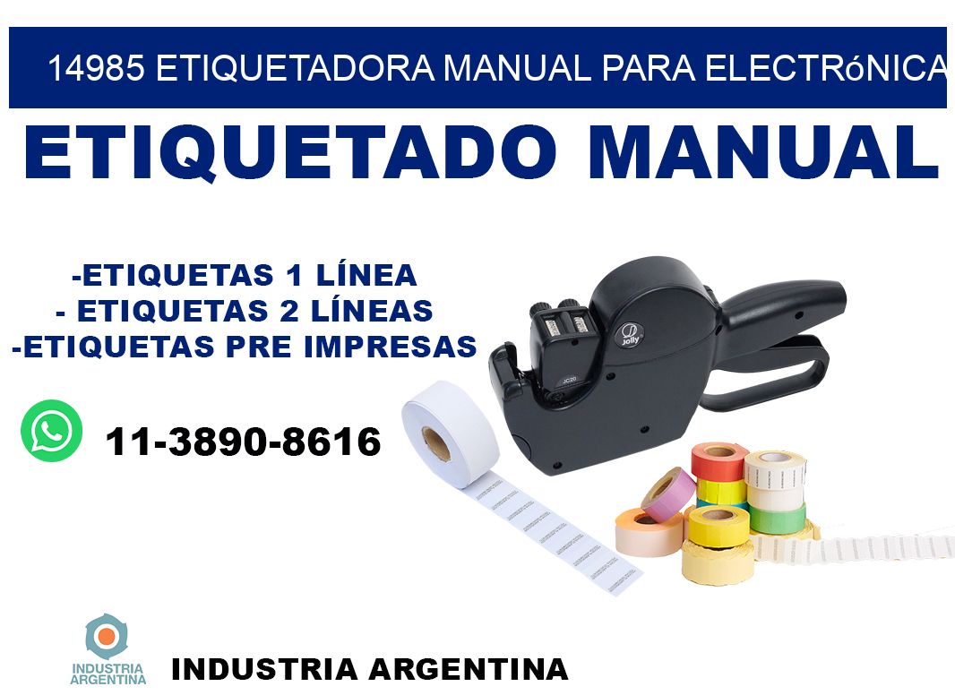 14985 etiquetadora manual para electrónica
