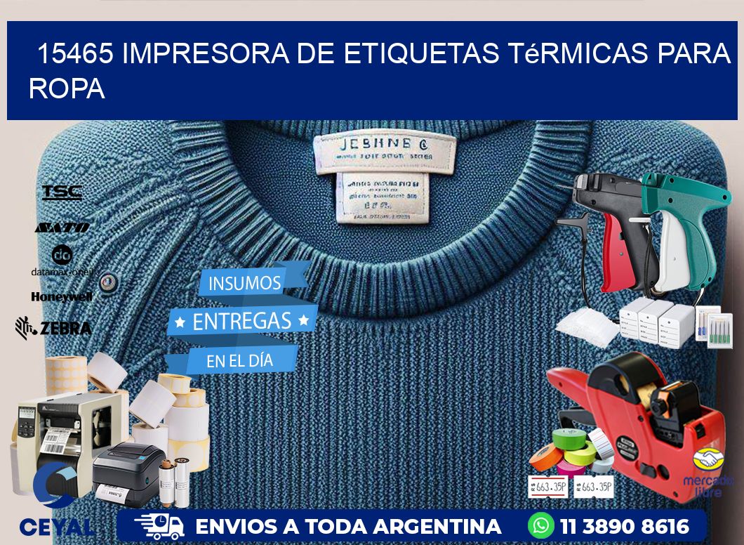 15465 impresora de etiquetas térmicas para ropa