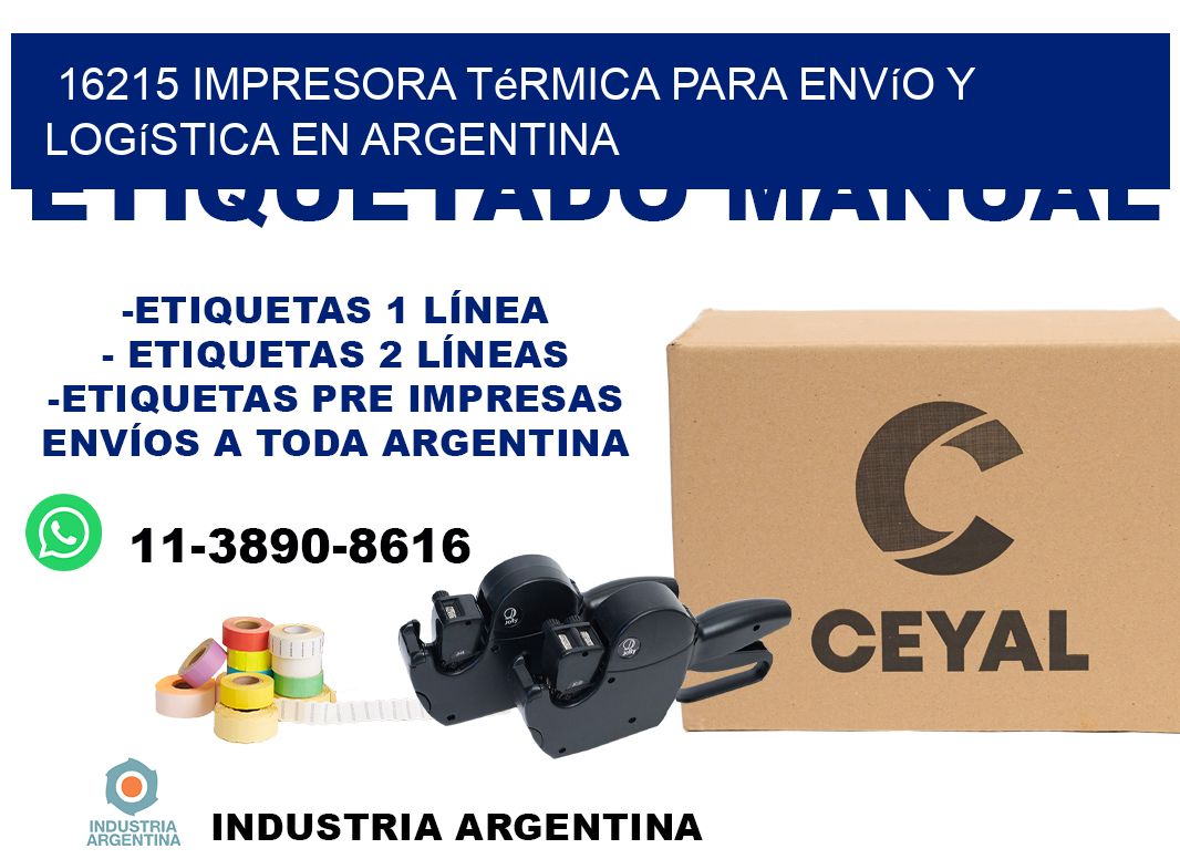 16215 impresora térmica para envío y logística en Argentina