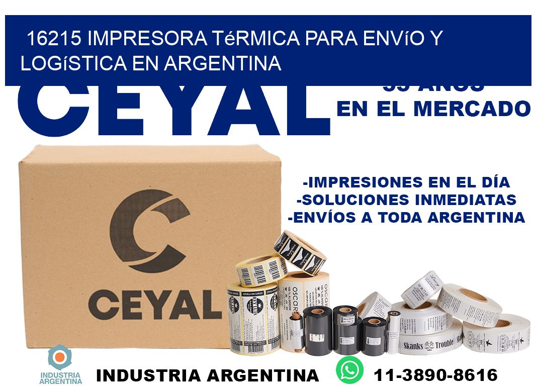 16215 impresora térmica para envío y logística en Argentina