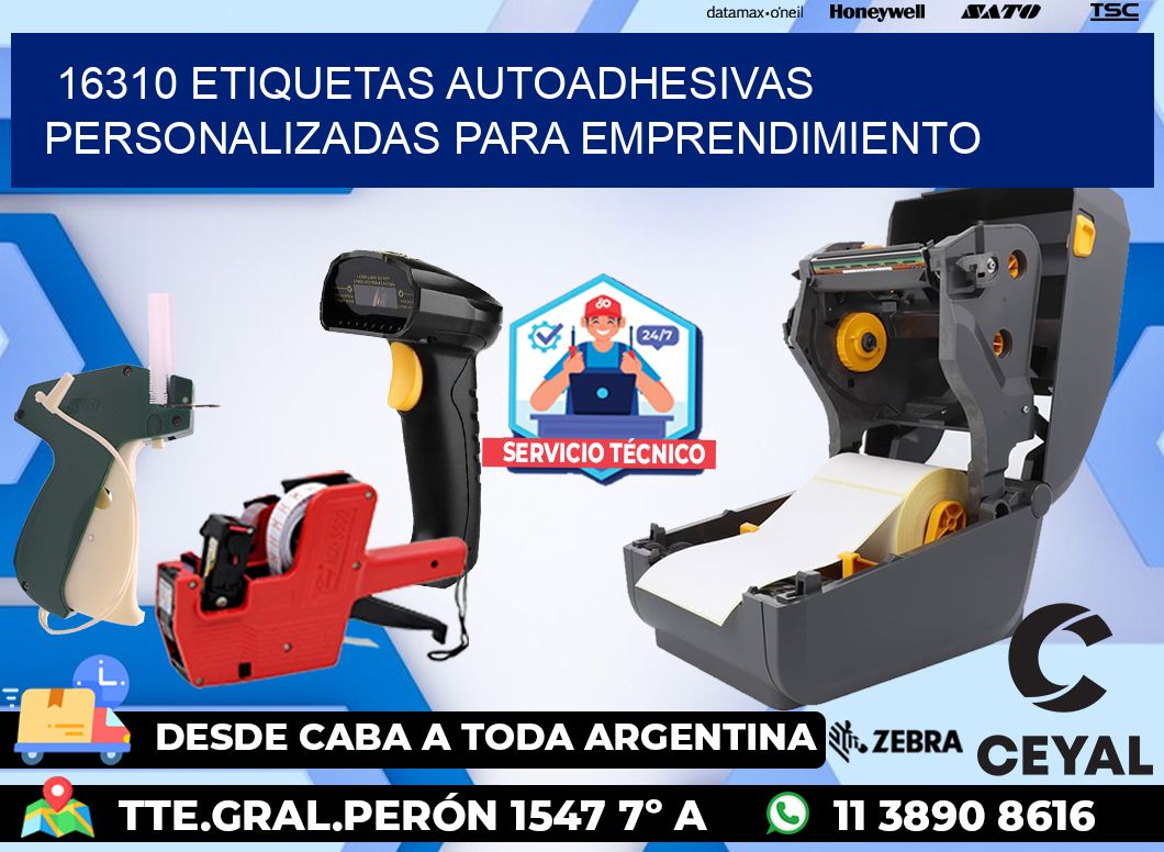 16310 etiquetas autoadhesivas personalizadas para emprendimiento