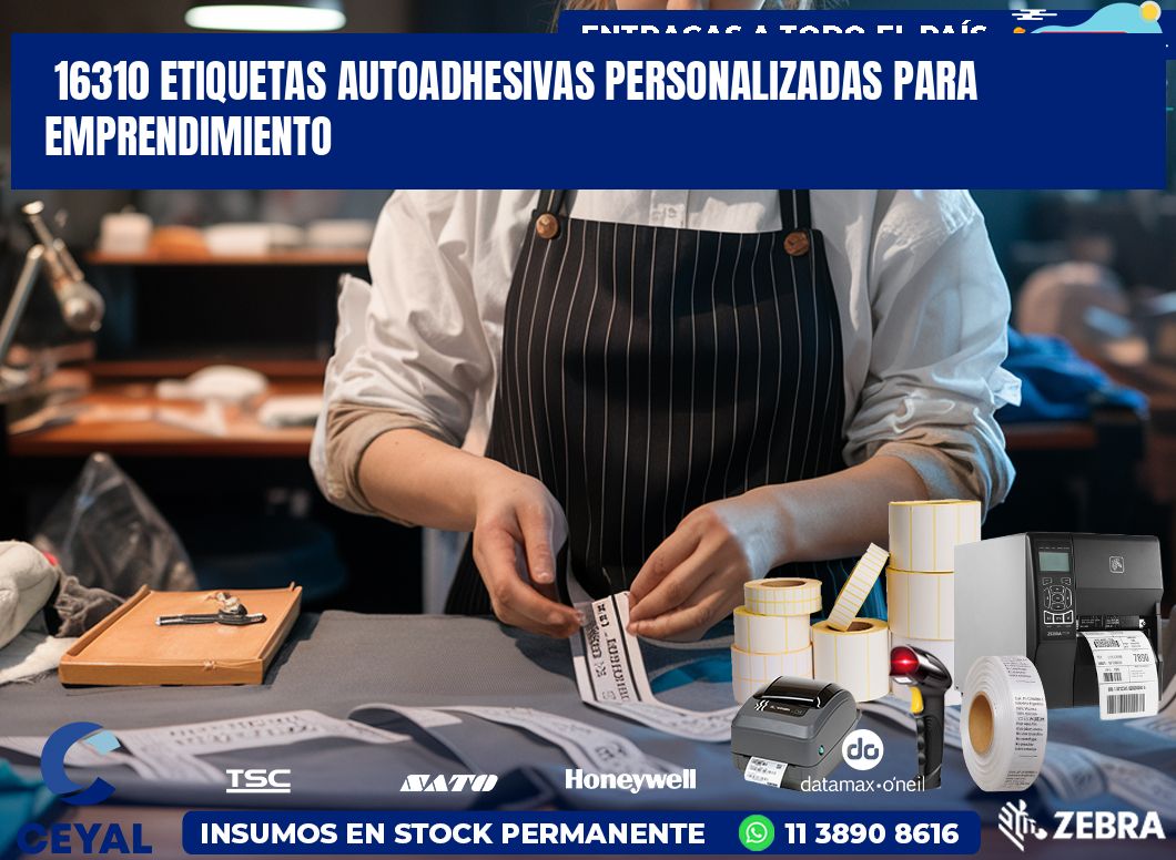 16310 etiquetas autoadhesivas personalizadas para emprendimiento