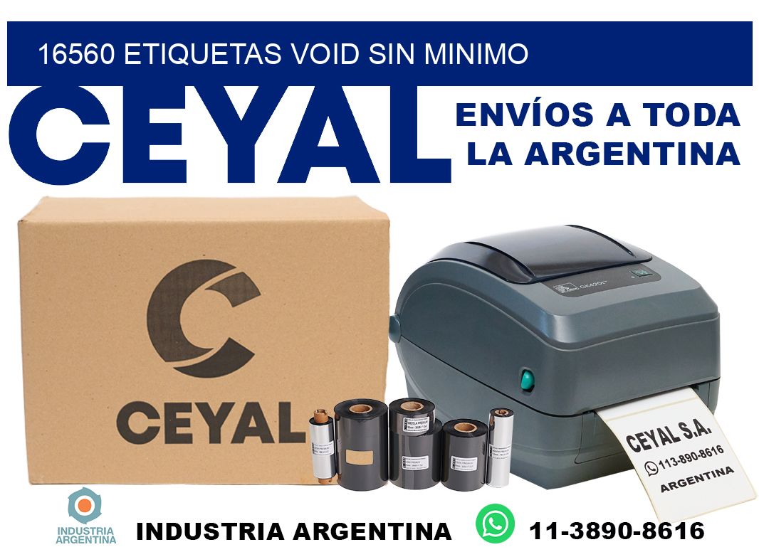 16560 etiquetas void sin minimo