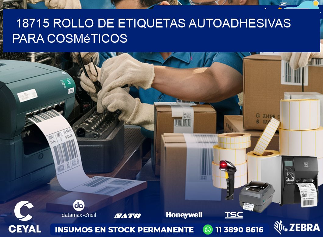 18715 rollo de etiquetas autoadhesivas para cosméticos