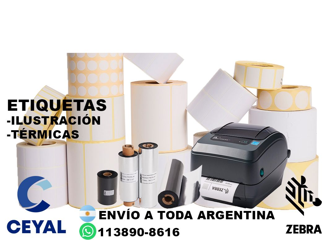 19500 etiquetas  impresoras zebra gc420t ribbon  - Todo para Etiquetar