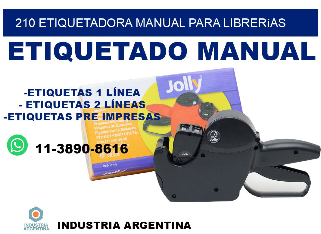 210 etiquetadora manual para librerías