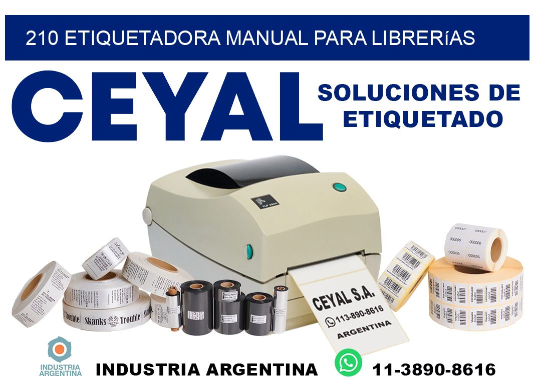 210 etiquetadora manual para librerías