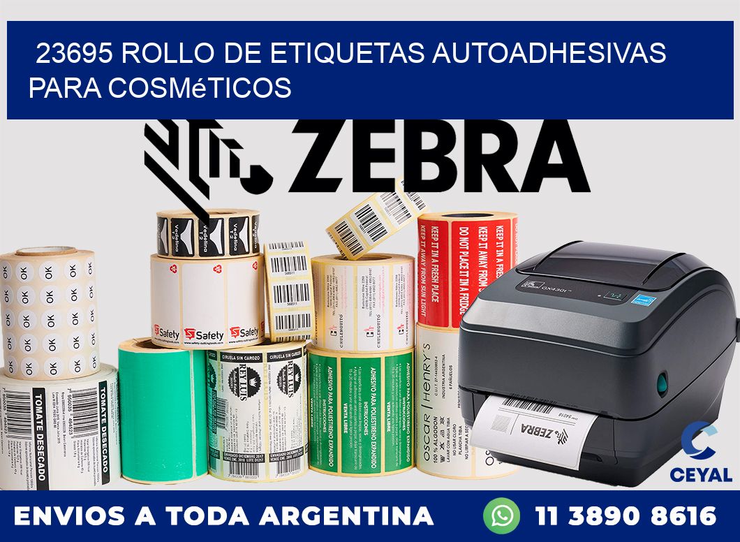 23695 rollo de etiquetas autoadhesivas para cosméticos