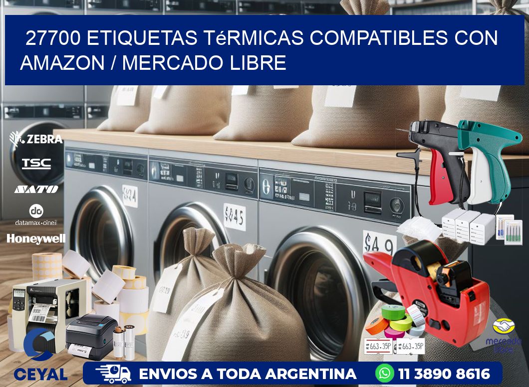 27700 etiquetas térmicas compatibles con Amazon / Mercado Libre