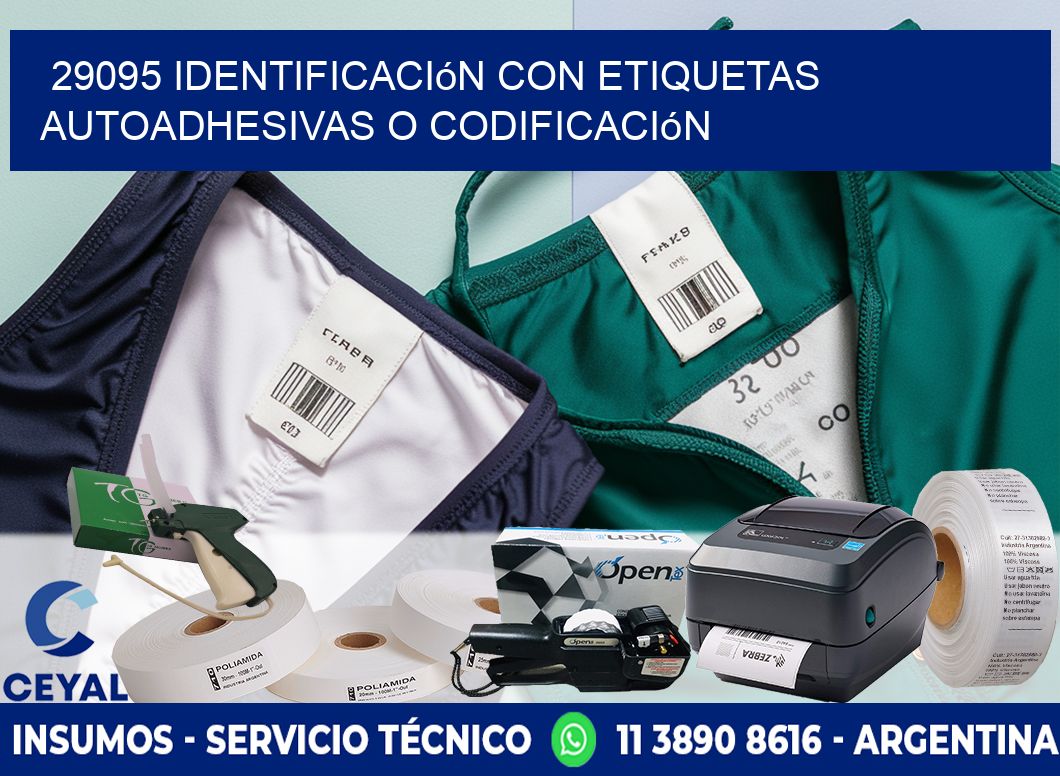 29095 identificación con etiquetas autoadhesivas o codificación