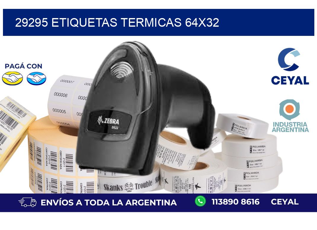 29295 etiquetas termicas 64x32