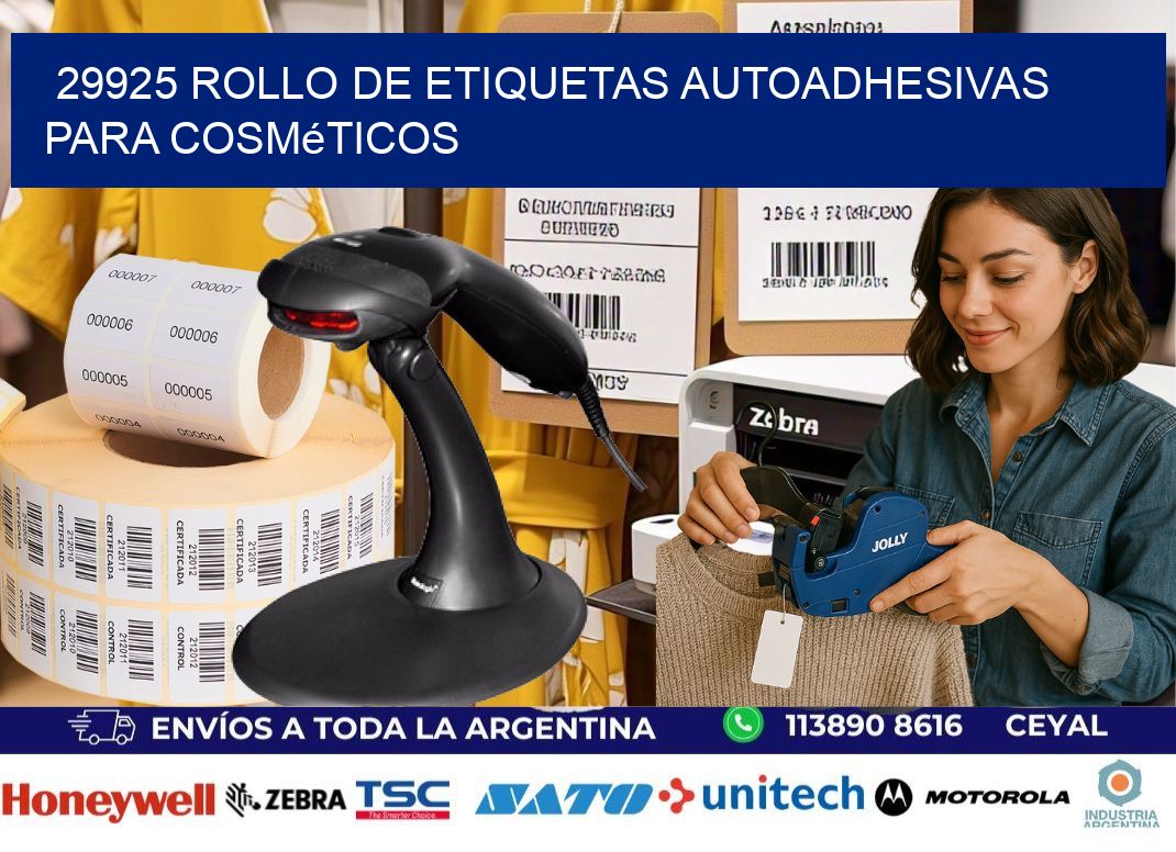 29925 rollo de etiquetas autoadhesivas para cosméticos