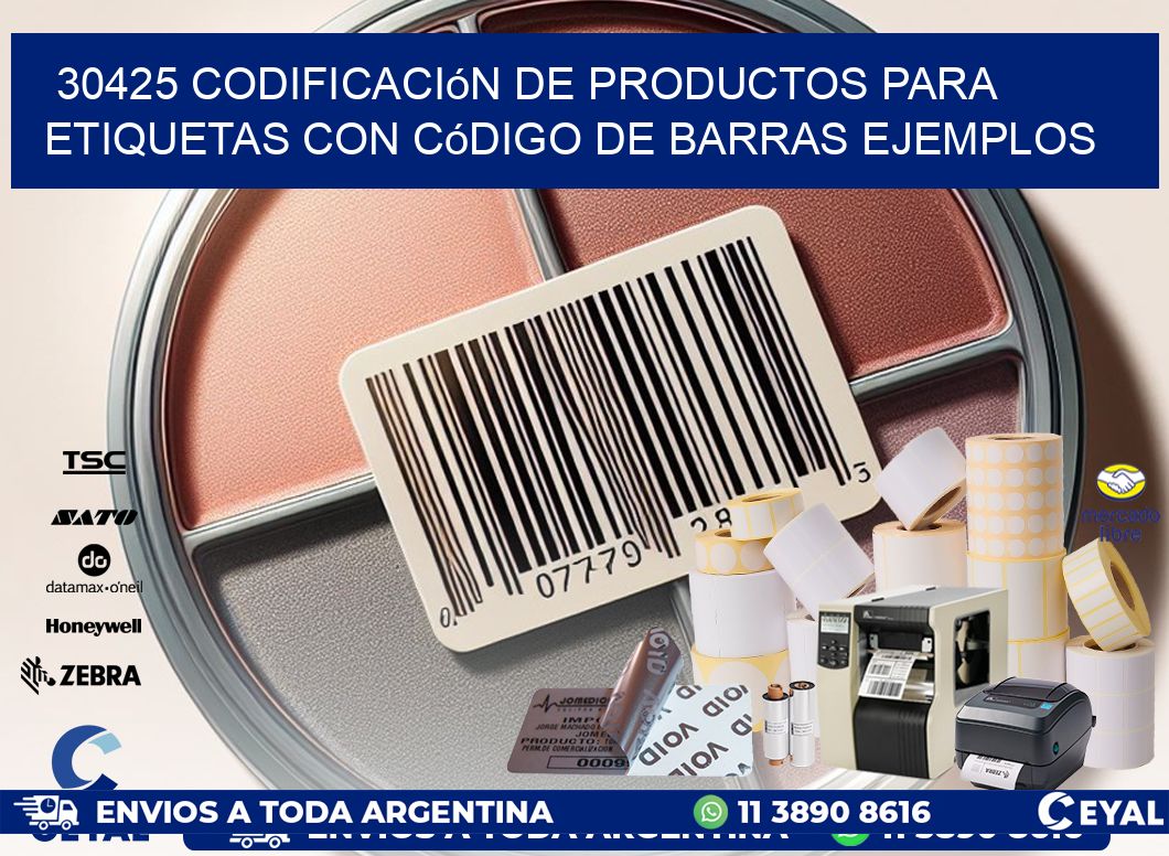 30425 Codificación de productos para etiquetas con código de barras ejemplos