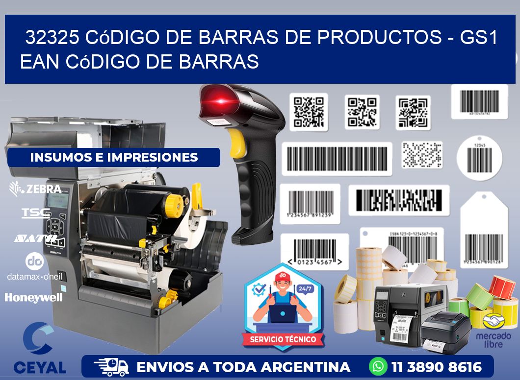 32325 Código de Barras de productos - GS1 ean Código de Barras