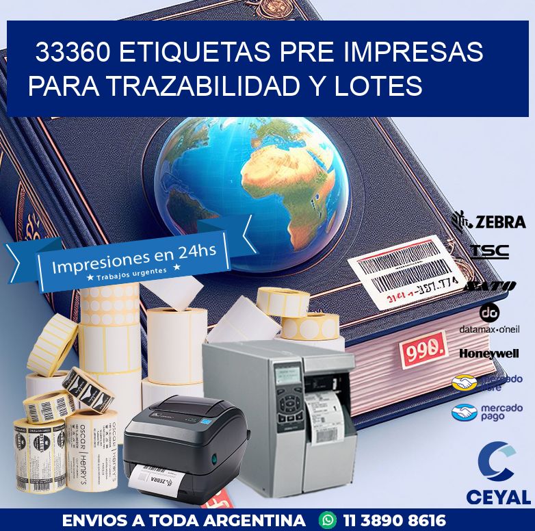 33360 etiquetas pre impresas para trazabilidad y lotes